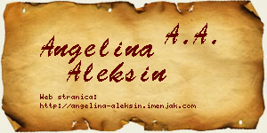 Angelina Aleksin vizit kartica